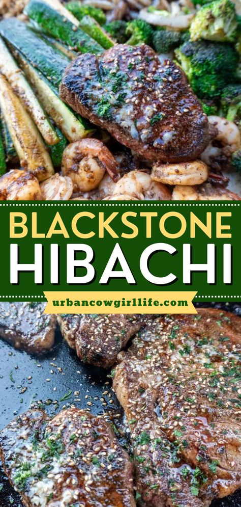 Looking for more easy dinner ideas? Get your blackstone griddle ready for some hibachi at home! The whole family will love this Blackstone Hibachi with fried rice, shrimp, veggies, and steak or shrimp. Save this main course recipe! Ginger Sauce Hibachi, Blackstone Hibachi, Hibachi Recipe, Fried Rice Shrimp, Spicy Mustard Sauce, Hibachi At Home, Steak Fried Rice, Hibachi Shrimp, Hibachi Dinner