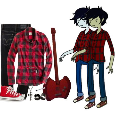 Marshall Lee Halloween Costume, Male Marceline, Marshall Lee Costume, Marshall Lee Cosplay, Marceline Outfits, Marshal Lee, Adventure Time Parties, Carnival Fantasy, Halloween Parejas