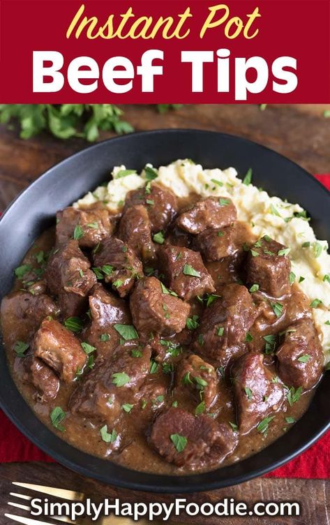 Pressure Cooker Beef Tips, Instant Pot Beef Tips, Pressure Cooker Steak, Beef Braised, Beef Tips And Rice, Pressure Cooker Beef, Beef Tip Recipes, Beef Tips And Gravy, Cook Rice