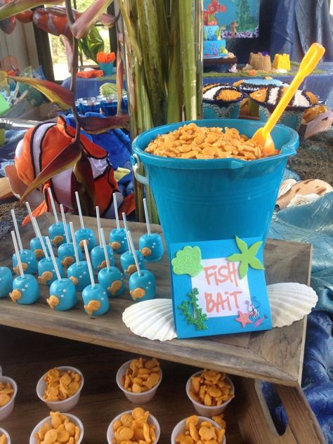 kids birthday party ideas | Finding Nemo theme | Pretty Presentations Catering, Newton MS Baby Shower Food For Boy, Nemo Baby Shower, Finding Dory Birthday Party, Dory Birthday Party, Finding Nemo Party, Finding Dory Birthday, Nemo Birthday Party, Lila Party, Finding Nemo Birthday