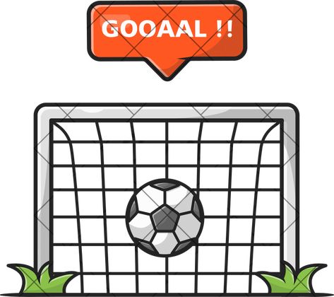 Soccer Field With Goal Sign Cartoon Vector Illustration - Icons by Canva Soccer Cartoon, Soccer Goal, Soccer Field, Birthday Cards, Vector Illustration, Soccer, Signs, Drawings, Canvas