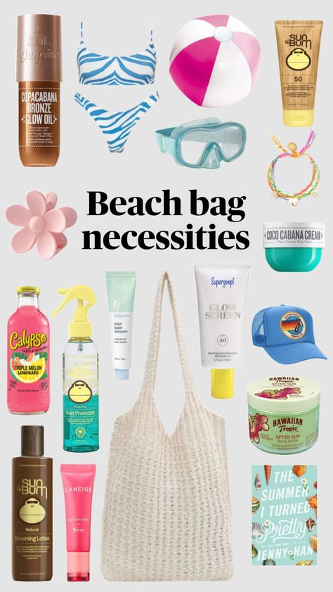 Vacation Essentials, Beach Bag Aesthetic, Melon Lemonade, Summer Bag Essentials, Beach Bag Essentials, Pool Essentials, Beach Necessities, Aesthetic Era, Tall Girl Fashion