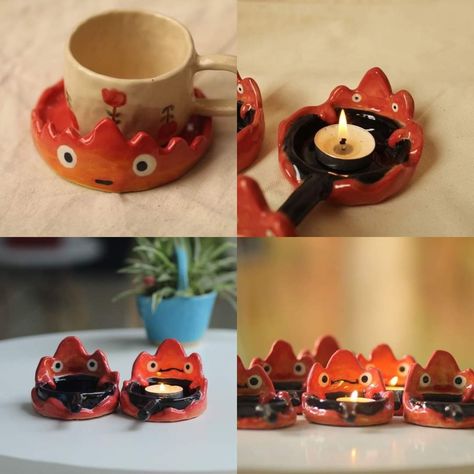 Studio Ghibli Pictures, Ghibli Pictures, Studio Ghibli Crafts, Air Dry Clay Projects, Tanah Liat, Clay Diy Projects, Clay Crafts Air Dry, Pottery Crafts, Diy Pottery