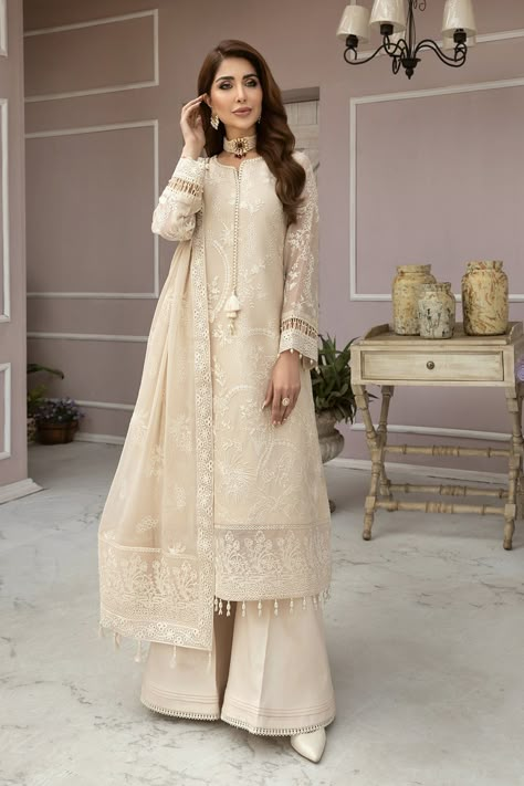 Motiya - Dhaagay V01D03 || DHAAGEY-V01 || ALIZEH FASHION – Kapraye Chiffon Dress Designs Pakistani, Chiffon Dress Ideas, Satin Kurti Designs, Pakistani Sleeves Design, Chiffon Dress Design, Pakistani Suit Designs, Trouser Designs Pakistani, Indo Western Dresses, Stylish Kurtis