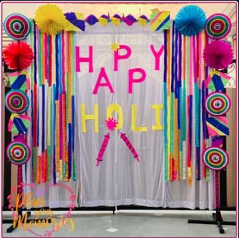 Holi Decor, Holi Decoration, Holi Theme, Mirror Canvas Art, Craft Hacks, Holi Party, Holi Festival Of Colours, Party Decoration Ideas, Craft Work For Kids