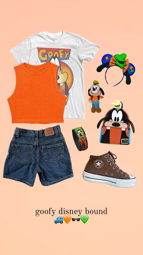 goofy! #disney #disneyoutfit #disneyworld #disneyland #outfit #outfitinspo #goofy Senior Trip Outfits, Disneyland Aesthetic Outfit, Goofy Outfits, Disneyworld Outfits, Disneyland Dress, Disneyland Aesthetic, Disney Bound Outfits Casual, Disney Trip Outfits, Disney Outfits Women