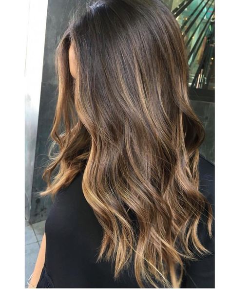 ♕ insta and pinterest @amymckeown5 Balayage Hair Brunette Long, Long Hair Highlights, Brunette Balayage, Caramel Highlights, Brunette Balayage Hair, Brown Hair Balayage, Lily Aldridge, Honey Hair, Long Brown Hair