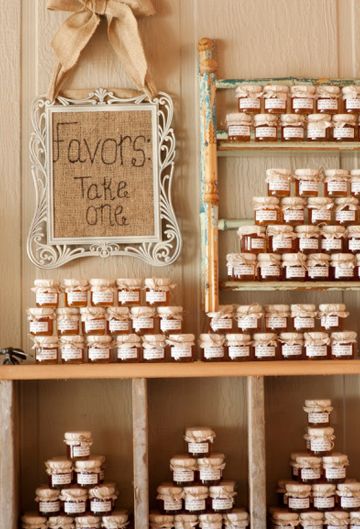 favors for guests - jars of yummy treats jam/ butter/ baking mix Rustic Barn Wedding, Unique Wedding Favors, Affordable Wedding, Wedding Party Favors, Here Comes The Bride, Wedding Favor, Wedding Favours, Country Wedding, Barn Wedding