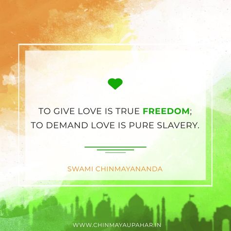 Happy Independence Day!  What does 'independence' mean to you? Are you seeking independence? If yes, from what? It is good to pause and think about these things sometimes...life becomes more meaningful.  #HappyIndependenceDay #Freedom #India #Patriotic #ChinmayaUpahar Happy Independence, Happy Independence Day, Independence Day, Good Things, India, Pure Products, Quick Saves