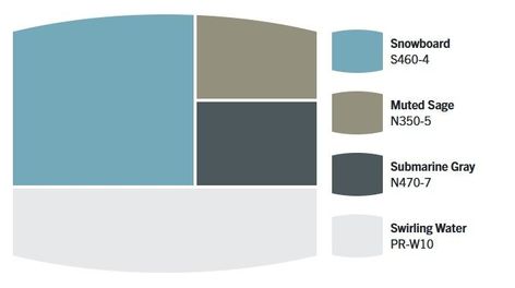 Behr Swirling Water Paint, Behr Swirling Water, Swirling Water Behr Paint, Sage Palette, Behr Exterior Paint, Muted Sage, Behr Colors, Behr Paint, Water Paint