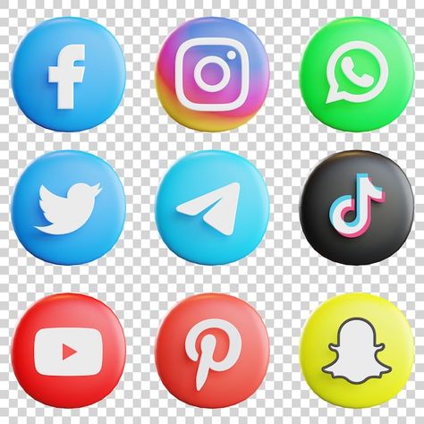 3d social media icon set | Premium Psd #Freepik #psd #snapchat-logo #snapchat-icon #whatsapp-icon #snapchat 3d Social Media Icons, Snapchat Logo, Whatsapp Background, Social Media Icons Free, Whatsapp Icon, Snapchat Icon, 3d Pictures, Media Icon, 3d Icons