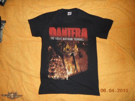 Humber's Pantera, Pantera - The Great Southern Trendkill TShirt or Longsleeve | TShirtSlayer The Great Southern Trendkill, Pantera Shirt, Pantera Band, Chevy Camaro Z28, Metal Shirts, Band Hoodies, Clothing Pieces, Rock Shirts, Band Merch