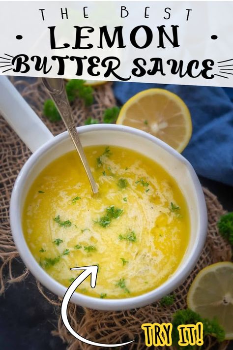 Garlic Dishes, Garlic Butter Sauce Recipe, Garlic Lemon Butter Sauce, Pasta Fish, Butter Sauce For Pasta, Lemon Garlic Butter Sauce, Health Meals, Lemon Garlic Sauce, Butter Pasta