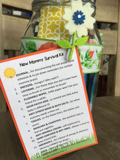 New Mommy's Survival Kit Survival Kit For New Moms, New Mom Survival Kit Diy, New Mom Survival Kit Baskets, New Parents Gift Basket Survival Kits, Newborn Survival Kit, New Mum Survival Kit, New Parent Survival Kit, Mommy Survival Kit Diy New Moms, Mommy Survival Kit Diy