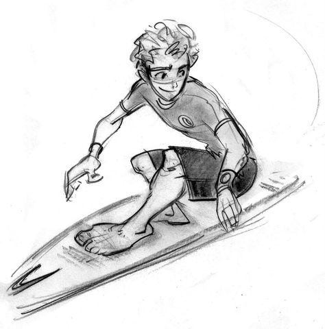 surfer dude Surfing Pose Reference Drawing, Surfboard Pose Reference, Surfing Poses Drawing, Surfer Pose Reference, Surfing Drawing Reference, Surfing Pose Reference, Surfer Character Design, Surfing Reference, Surfing Pose