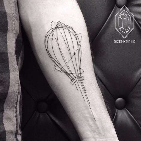 dotwork-line-geometric-tattoo-bicem-sinik-24 Baking Tattoo, Cooking Tattoo, Culinary Tattoos, Chef Tattoo, Minimalist Tattoo Meaning, Paris Tattoo, Balloon Tattoo, Typography Tattoo, Food Tattoos