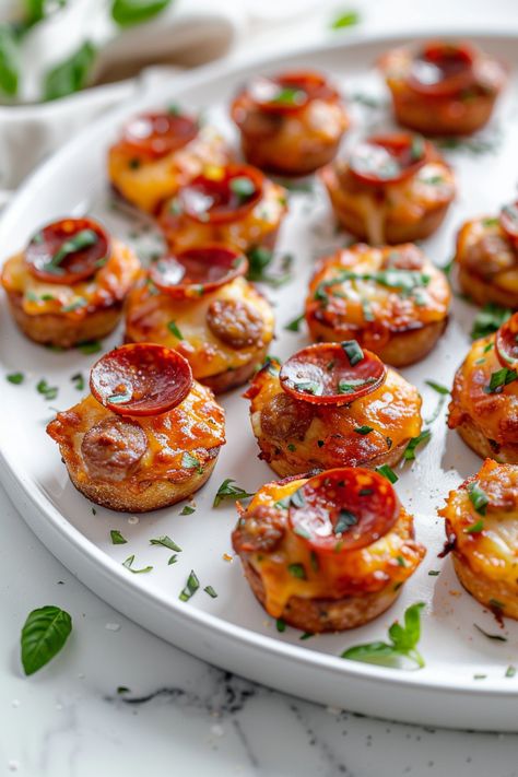 Mouthwatering Keto Italian Sausage and Pepperoni Pizza Bites Recipe for a Low-Carb Diet Pizza Bites Recipe, Pepperoni Pizza Bites, Keto Italian, Meat Salad, Craving Pizza, Quick Appetizers, Healthy Pizza, Pizza Bites, Low Carb Pizza