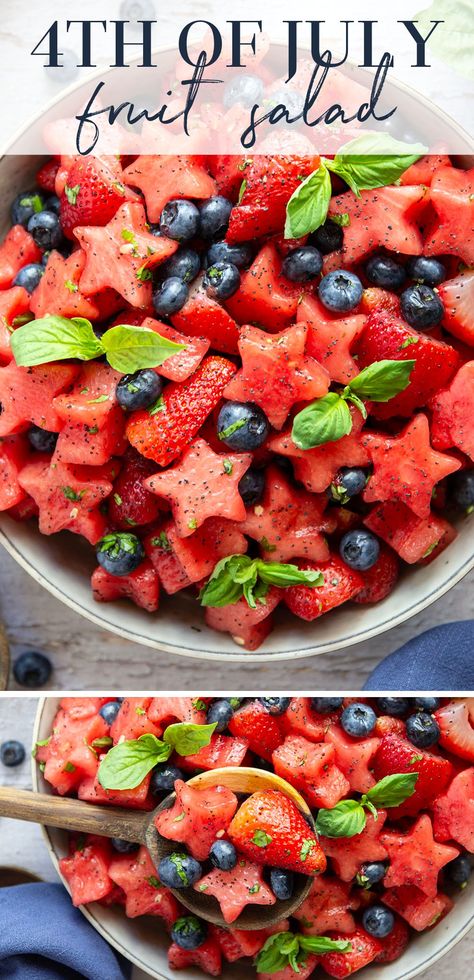 Fresh, tangy and loaded with tons of fruit, this 4th of July fruit salad will be a favorite side dish at any summer cookout you bring it to! Fourth Of July Fruit Salad, July 4th Side Dishes, Fourth Of July Sides, Fourth Of July Side Dishes, 4th Of July Fruit Salad, 4th Of July Side Dishes, Fourth Of July Fruit, 4th Of July Fruit, Healthy 2024