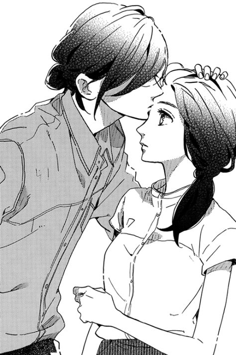 Forehead Kiss, Tsubaki Chou Lonely Planet, Hirunaka No Ryuusei, Romance Aesthetic, Shojo Anime, Romance Anime, Manga Couple, Teacher Student, Manga Couples