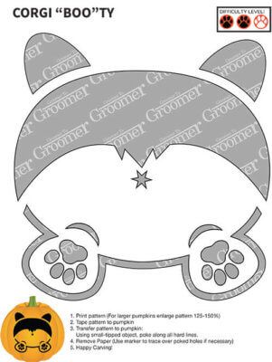 Corgi Pumpkin Carving Stencil, Corgi Pumpkin Painting, Corgi Pumpkin Carving, Corgi Pumpkin, Corgi Halloween, Halloween Pumpkin Crafts, Dog Template, October Fest, June Carter