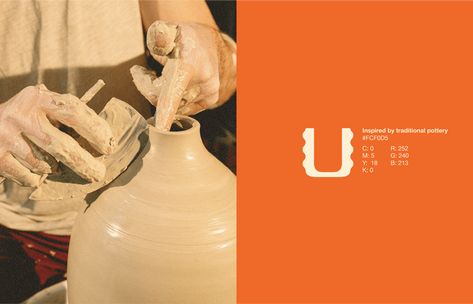 The MUG - Brand Identity on Behance Ceramic Website, Ceramics Graphic Design, Heritage Branding, Logo Ceramic Design, Ceramic Branding, Ceramic Brand Identity, Pottery Branding, Pottery Brand Identity, Pottery Logo Design Brand Identity