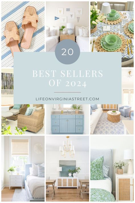 As we prepare to start the new year ahead of us (under a freeze warning!), today I wanted to share the 2024 Top 10 Best Sellers on Life On Virginia Street. As most of you Life On Virginia Street, Blogger Home, Mirror Console, Baby S Breath, Swivel Glider, Space Room, Striped Rug, Patio Set, Cozy Home