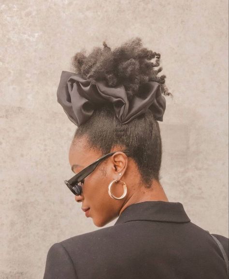 Big Natural Hair, Oversized Scrunchie, To Watch, Pelo Afro, Beautiful Natural Hair, Hair Guide, Afro Puff, Natural Hair Updo, Natural Hair Inspiration