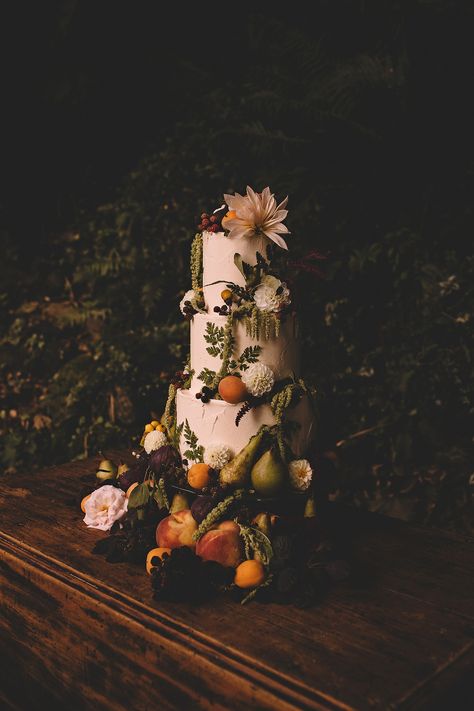 Dark Academia Wedding, Autumn Wedding Cake, Autumnal Flowers, Cakes Photography, Dark Romantic Wedding, Wedding Cake Options, Cornish Wedding, Bridal Editorial, Intimate Wedding Venues