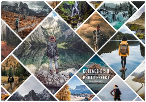 Landscape Photo Collage, Powerpoint Collage, Collage Cover Design, Image Collage Design Layout, Photo Grid Layout, Photo Montage Ideas, Office Colours, Business Collage, Ibiza Photography