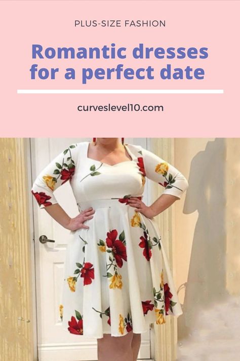 Valentine’s day is coming, and these romantic dresses are appropriate for plus-size women who have plans to enjoy a romantic date. #plussizefashion #plussizestyle #plussize dresses #plussizeoutfits #plussizeideas #valentinesday Plus Size Inspiration, Perfect Date, Romantic Dates, Romantic Dress, Romantic Style, Seasonal Fashion, Plus Size Fashion, High Waisted Skirt, Plus Size Outfits