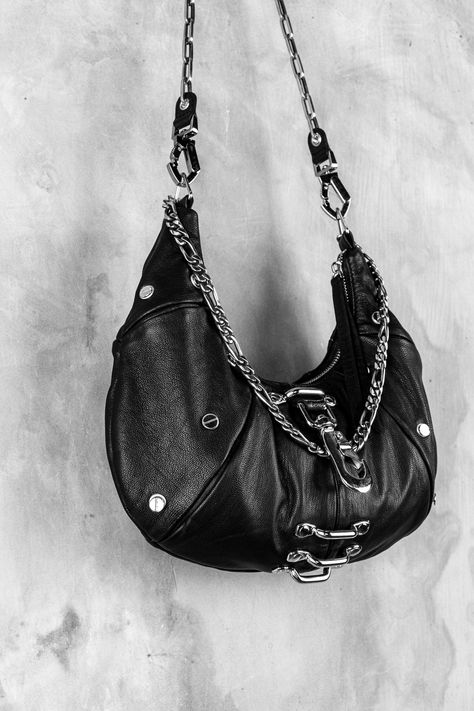 Black Hobo Bag, Goth Purse, Shelf Arrangement, Fanny Pack Purse, Studded Purse, Convertible Crossbody Bag, Hot Bags, Draped Top, Heart Bag