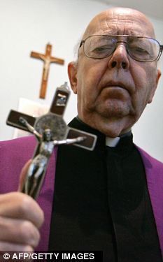 The Catholic Church authorizes the use of exorcism for those who are believed to be the victims of demonic possession. In Roman Catholicism, exorcism is sacramental but not a sacrament, unlike baptism or confession. Unlike a sacrament, exorcism’s “integrity and efficacy do not depend … on the rigid use of an unchanging formula or on the ordered sequence of prescribed actions. Its efficacy depends on two elements: authorization from valid and licit Church authorities, and the faith.. Catholic Memes, Catholic Priest, Religious Education, The Exorcist, Catholic Quotes, Spiritual Warfare, Roman Catholic, Catholic Faith, Bbc News