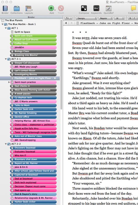 Scrivener, the software for writers helps part-time writers outline and write smarter. | Fiction Notes by Darcy Pattison Writers Outline, Scrivener Tips, Writer's Desk, Writing Rules, Planning Sheet, Writing Techniques, Writing Corner, App Ideas, Writers Help