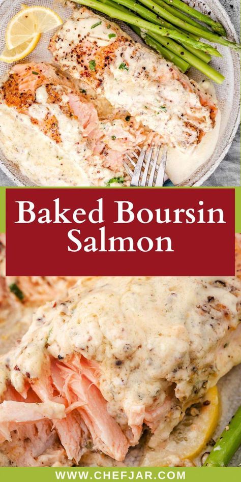 Experience the luxurious taste of Baked Boursin Salmon, where tender salmon fillets meet the creamy, herb-infused richness of Boursin cheese. An easy yet sophisticated dish that's perfect for impressing at dinner parties or enjoying a cozy night in. #Gluten-FreeSeafoodOptions Boursin Salmon, Baked Boursin, Boursin Cheese, Salmon Fillets, Cozy Night, Baked Salmon, Grocery List, Food App, Dinner Parties