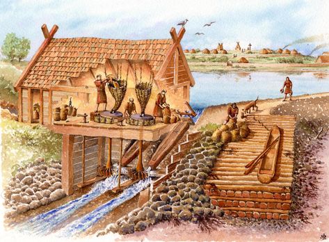 Historical Reconstruction, Castle Drawing, Medieval England, Historical Illustration, Medieval Life, Ancient Technology, Irish History, Medieval Period, Medieval History