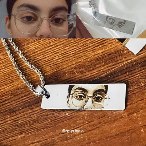 Photo/text engraved pendant🫶🏻 Priced at ₹450 (Indian Rupees) Free delivery all India Product details: -18K silver/gold plated -Pendant size approx 2-2.5inches -Waterproof & heat resistant -Anti-tarnish & hypoallergenic -Eye/face/photo/text etc -Customised according to you -Shipped in 1-3 days How to order: DM or Whatsapp at +91 8584042200 (Instagram growth, SEO, keywords, engraved pendant, engraved photo locket, photo pendant, eye engraved necklace) #eyeengravedpendant #photoengravedpen... Gym Graphic Tees, Indian Rupees, Couple Artwork, Seo Keywords, Engraved Pendant, Whatsapp Call, Photo Necklace, Photo Pendant, Photo Engraving