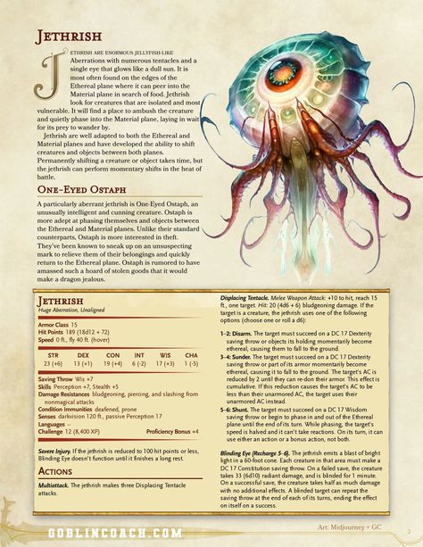 Dnd Space Monster, Spelljammer Monsters, Dnd Sea Monsters, Dnd Aberrations, Dnd Monster, Dungeons And Dragons Races, Dnd Stats, Warhammer Fantasy Roleplay, Spider Queen