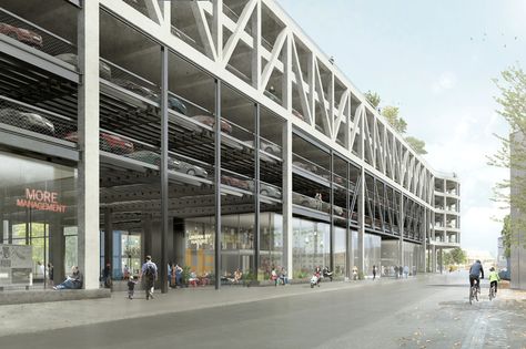 Parking Plan, Parking Structure, Garage Transformation, Parking Building, Concept Models Architecture, Building Section, Parking Space, Parking Design, Business Center