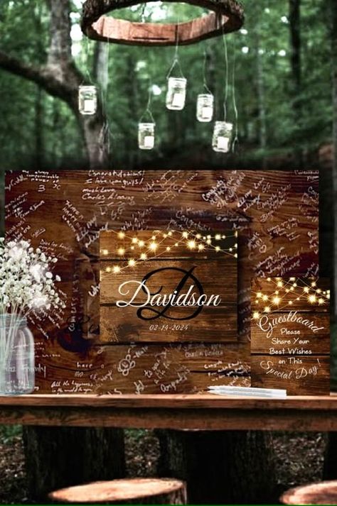 My Charmed Life Wedding Sign Gift, Wood Signs Wedding Gift, Wedding Guest Signing, Deep Profile, Wood Guest Book Wedding, Wood Guest Book, Personalized Wedding Guest Book, Wedding Guest Book Alternative, Wood Wedding Signs