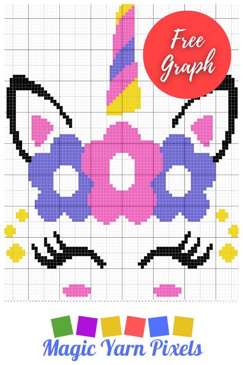 Get the Free Graph for this Cute Rainbow Unicorn Face Pattern. Modern graphs for c2c crochet, cross stitch & other crafts from Magic Yarn Pixels. C2c Unicorn Crochet Pattern, Unicorn C2c Crochet Pattern Free, Free C2c Graphs, Free Graphgan Patterns, Crochet Graphgan Patterns Free Charts, Graphgan Patterns Free Charts, Crochet Graphgan Patterns Free Pixel Art, Free C2c Graphgan Patterns, Ctc Crochet