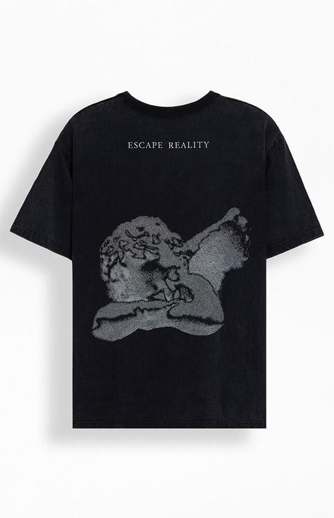 PacSun Escape Reality Oversized T-Shirt | PacSun Pacsun Mens, Escape Reality, Oversized T Shirt, Basic Tees, Casual Wardrobe, Oversized Tshirt, Shirt Price, Pacsun, Model Measurements