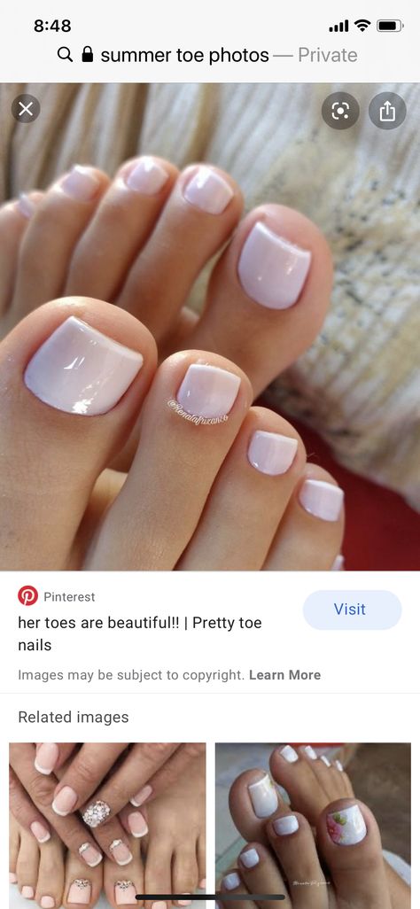 Pedicures For Pale Skin, Classy Summer Pedicure, Milky Pedicure Toenails, Toenail Colours For Pale Skin, Classic Pedicure Colors, Toe Colors For Pale Skin, Honeymoon Pedicure, Light Toe Nail Colors, Pedicure Ideas Summer Classy