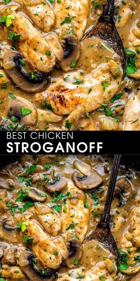 Best Chicken Stroganoff Recipe, Gerd Chicken Recipes, Chicken Stroganoff Recipe Easy, Chicken Stroganoff Recipe, Chicken Receipts, Chicken Receipt, Dinners Recipes, Chicken Stroganoff, Stroganoff Recipe