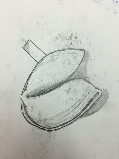 Fortune Cookie Sketch Fortune Cookie Tattoo, Cookie Sketch, Cookie Doodle, Cookie Tattoo, Fortune Cookies, Doodle Tattoo, Fortune Cookie, School Board, Art Reference