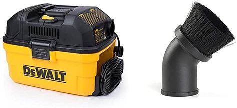 DeWALT Portable 4 Gallon Wet/Dry Vaccum, Yellow & Craftsman CMXZVBE38725 1-7/8 in. Dusting Brush Wet/Dry Vac Attachment Dewalt Hand Vacuum, Best Handheld Vacuum, Dewalt Tough System 2.0, Wet Dry Vac, Shop Vacuum, Best Vacuum, Clean Your Car, Wet Dry Vacuum, Shop Vac