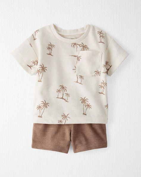 Baby Palm Trees 2-Piece Set Made with Organic Cotton from carters.com. Shop clothing & accessories from a trusted name in kids, toddlers, and baby clothes. Baby Clothes For Boys, Little Boy Clothes, Baby Clothes Aesthetic, Boy Baby Clothes, Baby Boy Clothes Aesthetic, Cute Baby Clothes For Boys, Aesthetic Baby Clothes, Kid Clothes, Kids Clothing