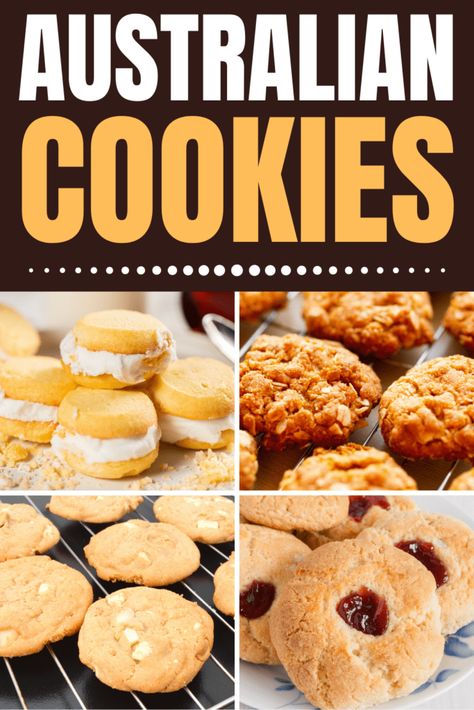 Australian Christmas Desserts, Australian Cookies, 100 Cookies Recipe, Australian Desserts, Tim Tams, International Desserts, Aussie Food, Anzac Biscuits, Austrian Recipes