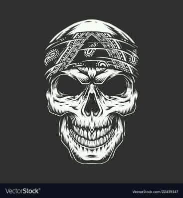 Skull With Bandana Svg, Skull Tattoo Meaning, Skull With Bandana, Bandana Tattoo, Emoji Tattoo, Gangster Tattoo, Gangster Drawings, Skull Rose Tattoos, Skull Hand Tattoo