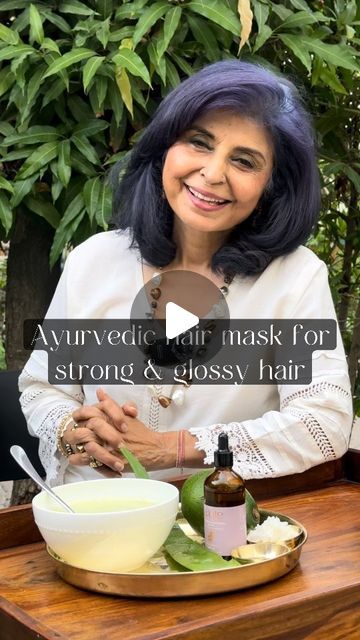 Saanté on Instagram: "Try this ayurvedic hair mask for glossy strong hair. 

Packed with nourishment and fatty acids from superfoods of flaxseed, aloevera, avocado and rice. Add our strengthening and nourishing hair oil for that extra boost of strength, shine and antioxidant protection. 

I remember the first time I used this mask my hair had a glass like shine and felt extremely nourished. Been applying this mask once a week for a while now and can definitely say my hair texture has improved tremendously. 

Watch the video for ingredients 

Add a 💜 in the comments if you will be trying this 

#hairgloss #shinyhair #strongroots #hairritual
#saanteselfcare #maliniohri #dubaihair" Flaxseed Hair Mask, Rice Hair Mask, Ayurvedic Hair Mask, Flaxseed Oil For Hair, Flex Seed, Nourishing Hair Mask, Hair Fall Remedy, Rice Mask, Ayurvedic Hair Oil