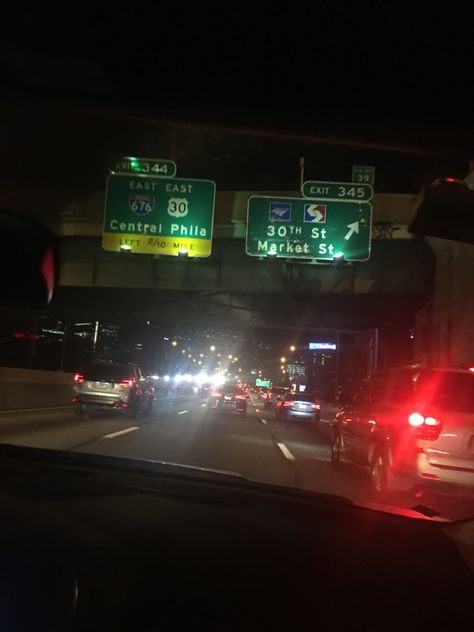 Philly At Night, Philadelphia At Night, Driving Aesthetic Night, Aesthetic Philadelphia, Philly Aesthetic, Philadelphia Aesthetic, Driving Aesthetic, Chicago Lifestyle, Rockford Illinois